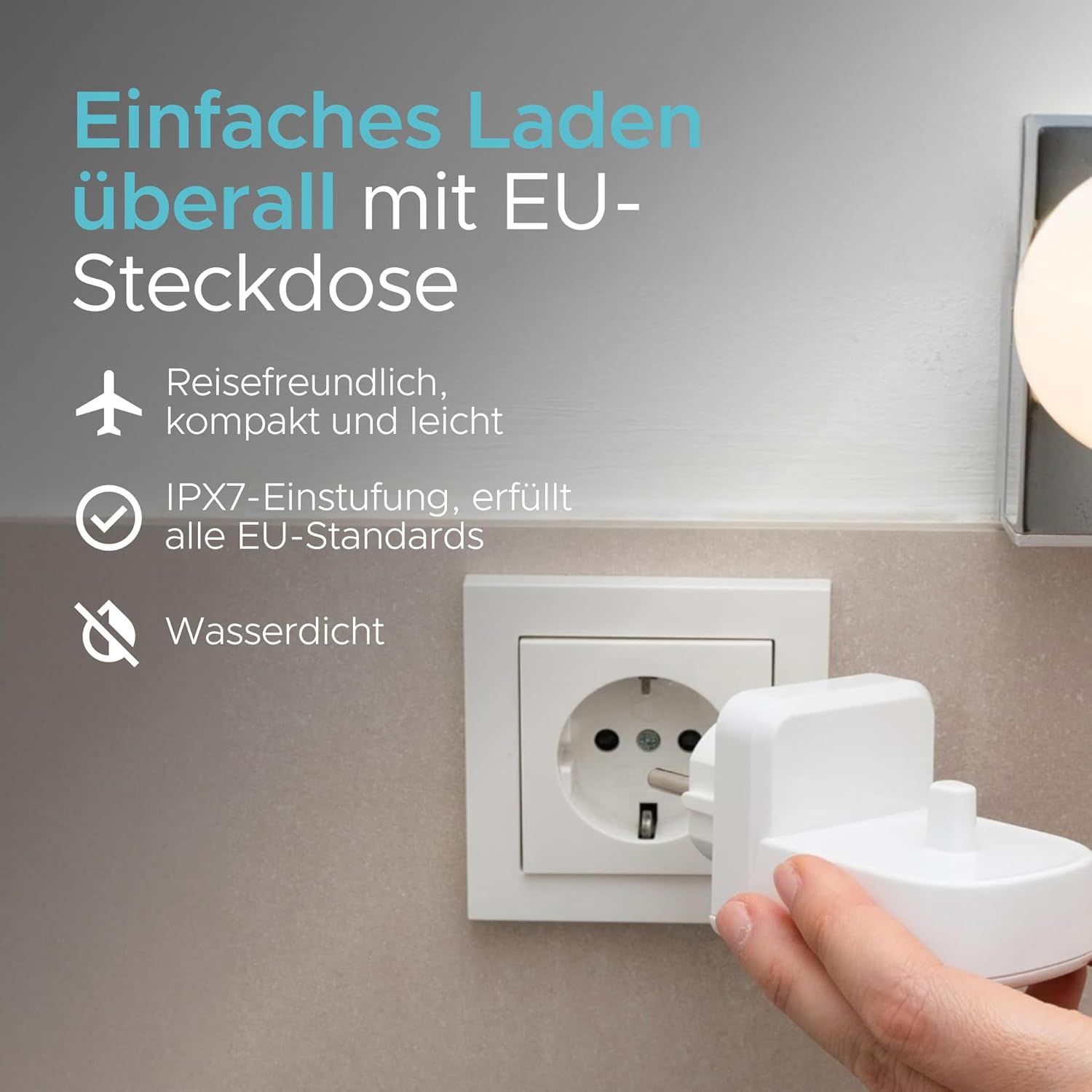 Încărcător de perete pentru periuță de dinți electrică de la ProofVision pentru priză UE pentru Oral-B/Braun (modele cu excepția seriei IO și Pulsonic) - Image 3