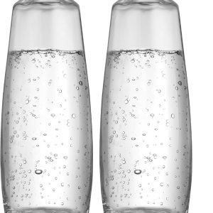 Sticlă SodaStream DuoPack, sticle de schimb compatibile cu carbonatorul de apă Duo, capacitate 2 x 1 litru, negru, 10 x 19,5 x 29 cm