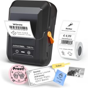 Imprimantă de etichete SUPVAN T50M Pro Bluetooth cu etichete late impermeabile, compatibilă cu telefonul mobil și PC pentru comerț cu amănuntul, birou, organizație, școală și acasă