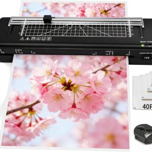 Laminator, Laminator A3 Încălzire rapidă în 70 de secunde, Mașini de laminat cu tăietor de hârtie încorporat și pungi de laminat A3 A4 A5 A6 pentru uz casnic, birou, școală