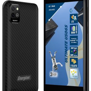 Energizer - Smartphone U506S - Nu este scump - Deblocat 2GB RAM / 32GB ROM - Ecran 5" - Baterie 3000mAh - Cameră spate 5MP + QVGA / față 2MP - Android 13GB - Negru