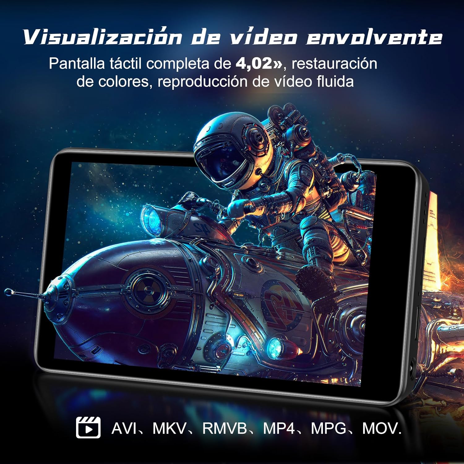 Player MP3 de 160 GB cu Bluetooth și WiFi, Player MP3 Spotify, Android 13, Ecran tactil 1080P de 4,02 inci, Player MP4, Player muzical portabil, Audible, Amazon Music, Player Store, Extensibil până la 1 TB - Image 3