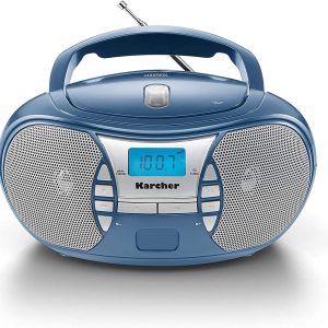 Radio CD portabil Karcher RR 5025-C (CD player, radio FM, baterie / AC, AUX-In) albastru