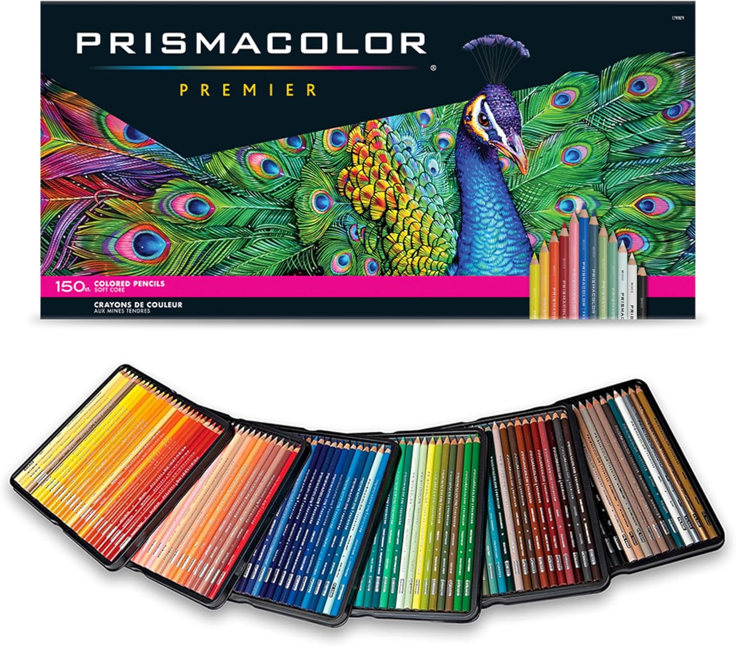 150 bucăți de creioane colorate Prismacolor Premier, miez moale, 150