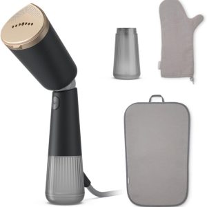 Aparat de călcat cu abur Philips seria 5000, gri, 1400 W | Aparat de călcat cu abur cu rezervor de apă de 120 ml și 200 ml, placă metalică, debit de abur 24 g/min, include geantă de depozitare (STH5030/80)