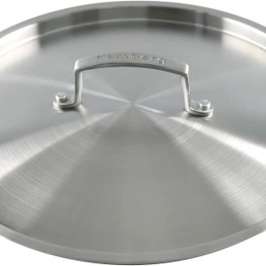 Capac KAMBERG Ø 30 cm Oțel inoxidabil periat 18/10 - fără PFAS - Potrivit pentru toate plitele, inclusiv inducție și cuptor - 0008286