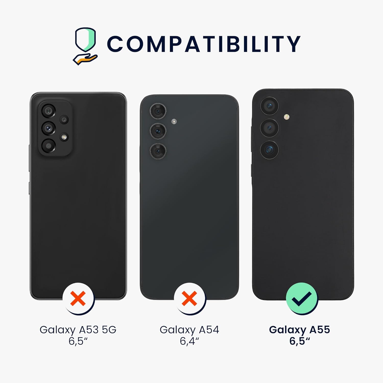 Carcasă kwmobile, compatibilă cu Samsung Galaxy A55 5G, subțire, silicon, husă pentru telefon mobil, suprafață moale, încărcare wireless, culoare mentă - Image 2