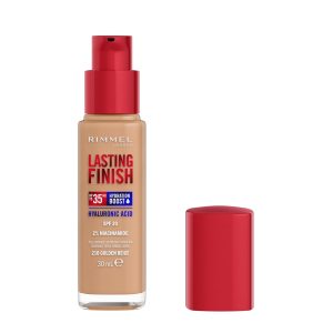 Fond de ten Rimmel Lasting Finish 35HR cu acid hialuronic - 210 Bej auriu