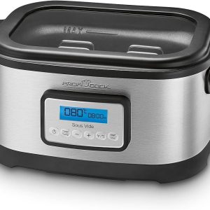 Profi Cook SV - 1112 ProfiCook Sous Vide - Slow Cooker și aparat de gătit în vid pentru gătit în bucătărie la temperatură scăzută 8,5 L 520 W Gri / Negru [Clasa energetică a] 8,5 litri, Single | Gătire precisă, cronometru 72 de ore, funcție de gătire lentă, funcție de iaurt, funcție de încălzire