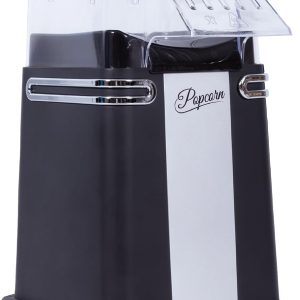 Aparat de popcorn cu aer cald Gadgy 1200W fără ulei | Popcorn proaspăt preparat în 2-4 minute, fără ulei. Cu cană de măsurat și capac detașabil, perfect pentru proiecții și petreceri.