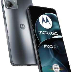 Smartphone Motorola Motocicletă g14 (ecran FHD+ de 6,5", cameră de 50 MP, 4/128 GB, 5000 mAh, Android 13) Gri oțel, cu husă de protecție inclusă [Numai Amazon]