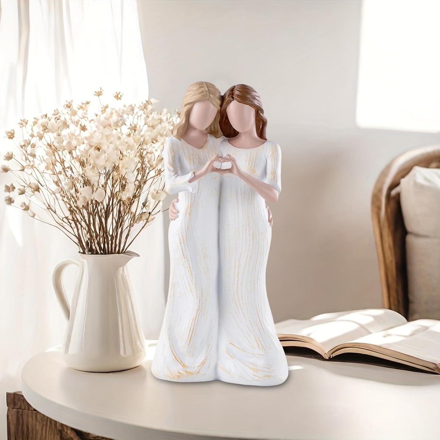 Cadouri pentru cel mai bun prieten Raheem, figurine decorative pentru soră, cadou de ziua de naștere a prietenei, cadou pentru cel mai bun prieten de Ziua Recunoștinței, Crăciun, decorare interioară, ornament