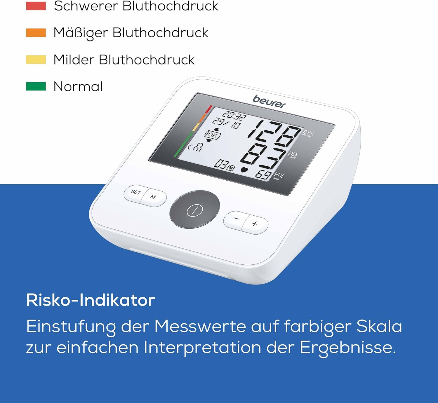 Tensiometru Beurer BM pentru braț, indicator de risc, detectare aritmii, alertă de eroare în aplicație - Image 3