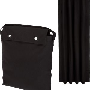 Amazon Basics 1 x Perdea opacă portabilă neagră pentru fereastră cu ventuze, 197 x 127 cm