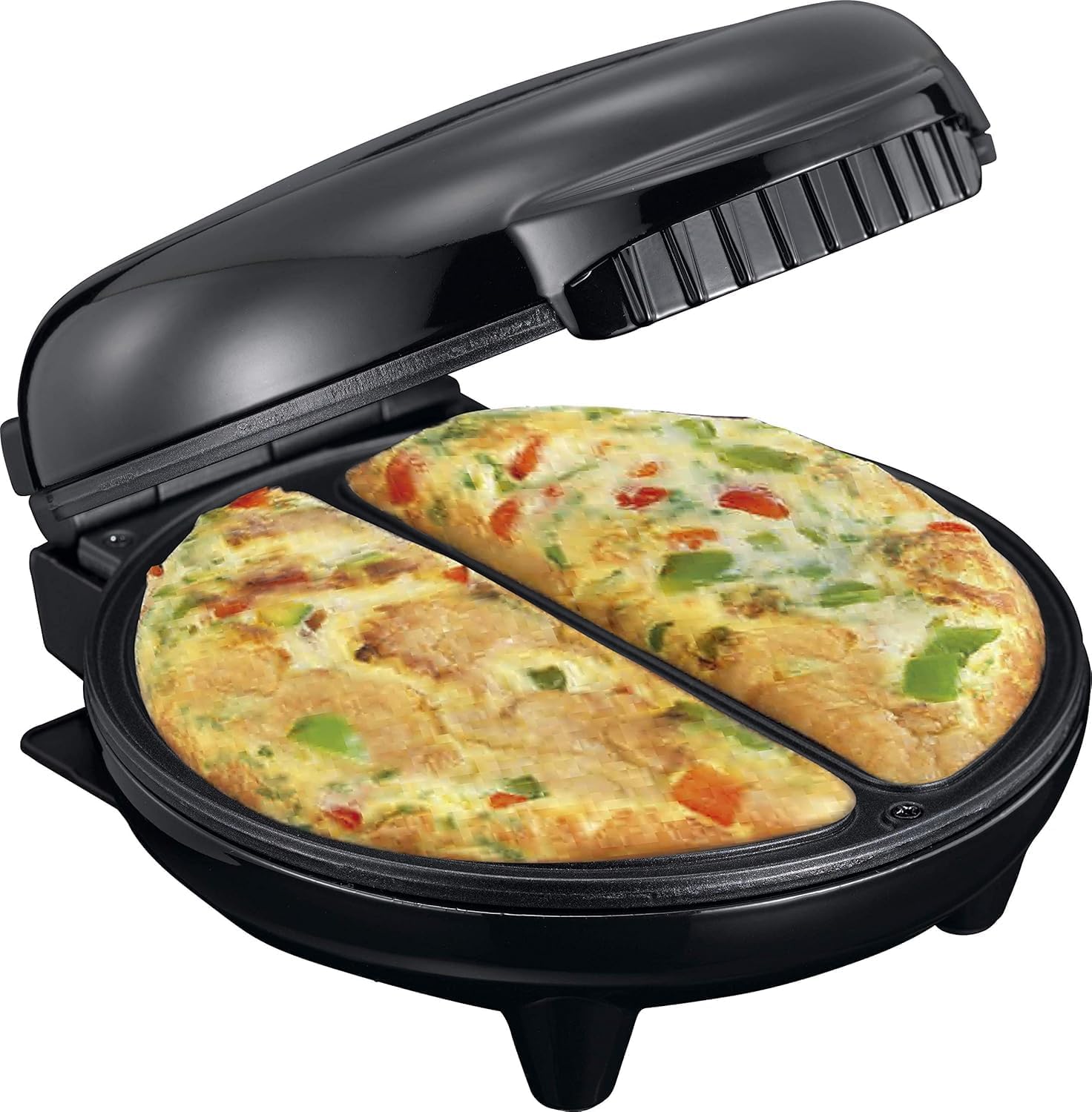 Melissa Omlett Maker 16250086 Grătar de contact 750 W Omlete rapide | Ușor de preparat fără a se lipi, oțel inoxidabil 750, negru