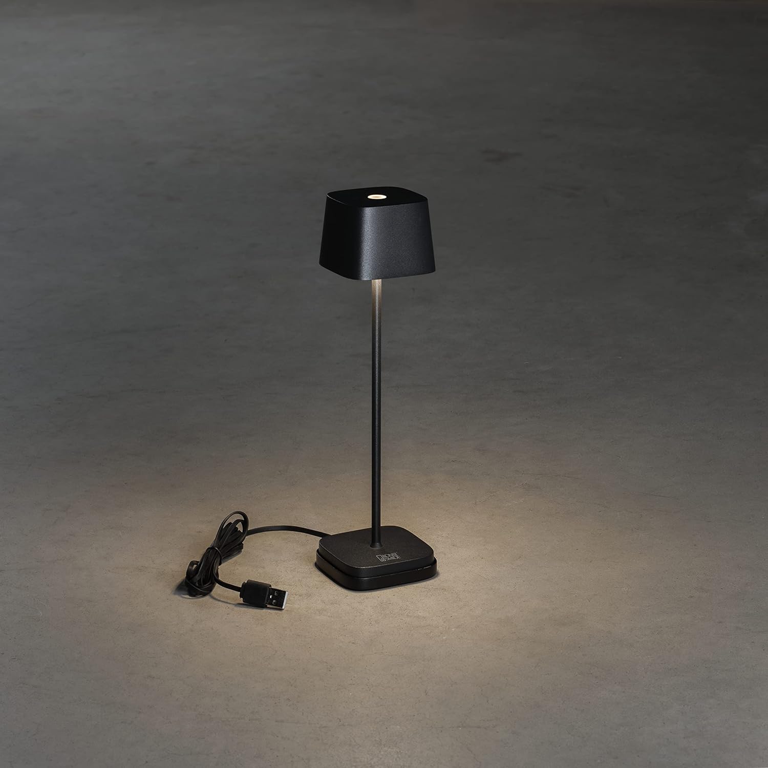 Lampă de masă cu baterii Konstsmide Capri Mini 7829-750, neagră, interior/exterior, 7 x 20 x 7 cm - Image 4