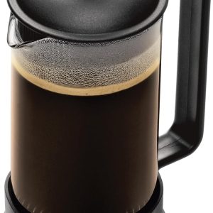 Cafetieră Bodum Brazil (sistem French Press, filtru permanent din oțel inoxidabil), neagră, 0,35 l