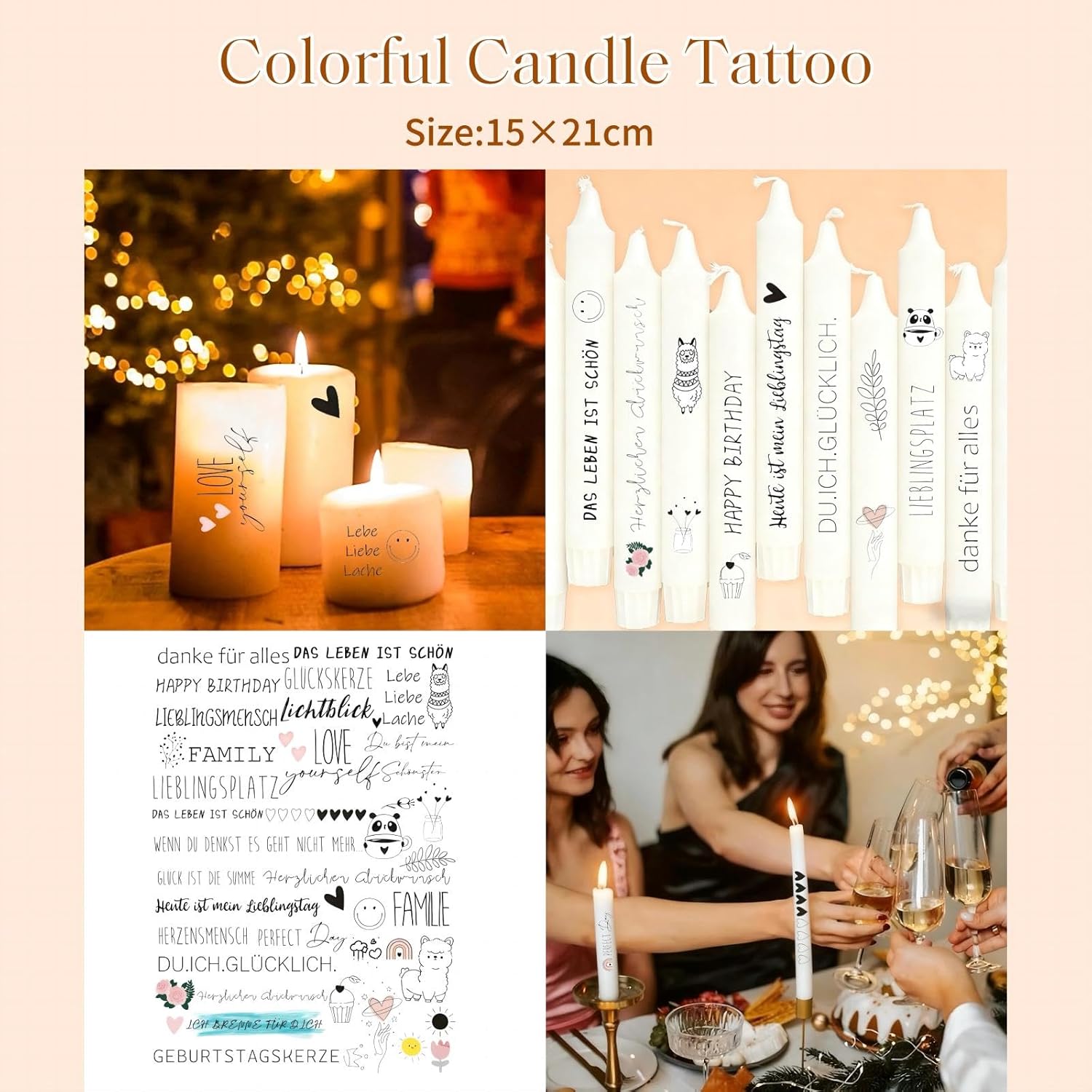 Yvgoov Set de lumânări Set de turnare Lumânări Set de lumânări Kit de lumânări Ceară de soia Uleiuri parfumate Set DIY Set de artizanat Adulți Cadou pentru femei (Negru) - Image 3