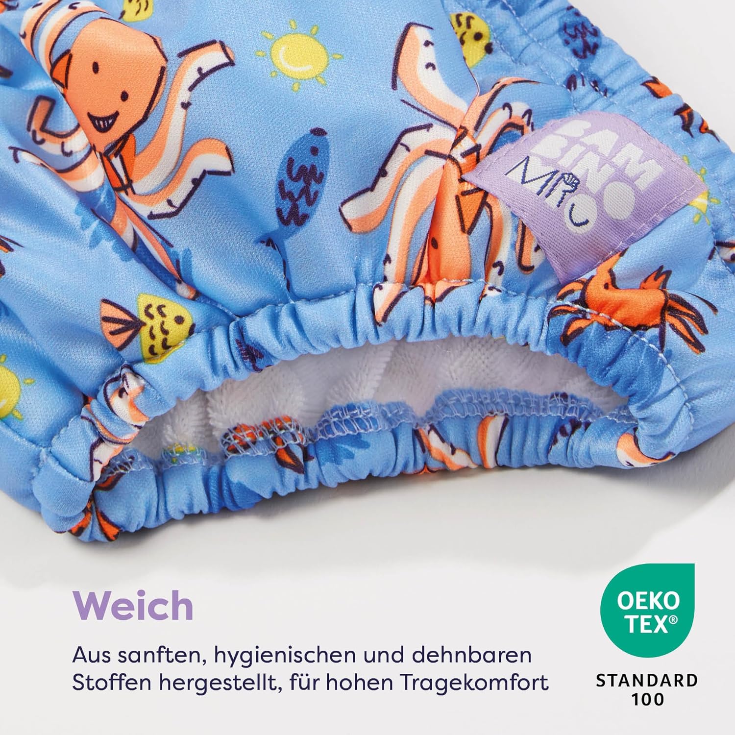 Scutec de baie reutilizabil Bambino Mio Glide, 1-2 ani, articole esențiale pentru plajă, bebeluși și copii mici, băieți și fete - Image 2