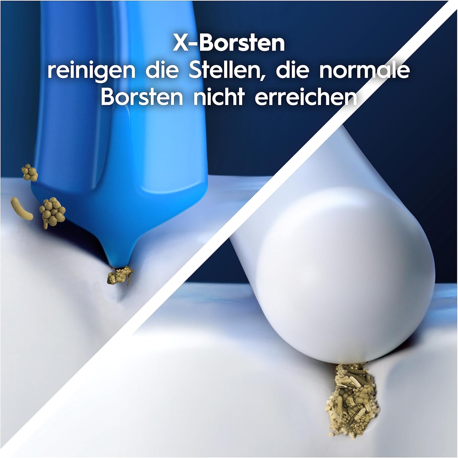 Capete de periuță de dinți de schimb Oral-B Pro CrossAction pentru periuța de dinți electrică, curățarea dinților, peri X, accesoriu original pentru periuța de dinți Oral-B, ambalaj tip cutie poștală, pachet de 12, fabricat în Germania - Image 3