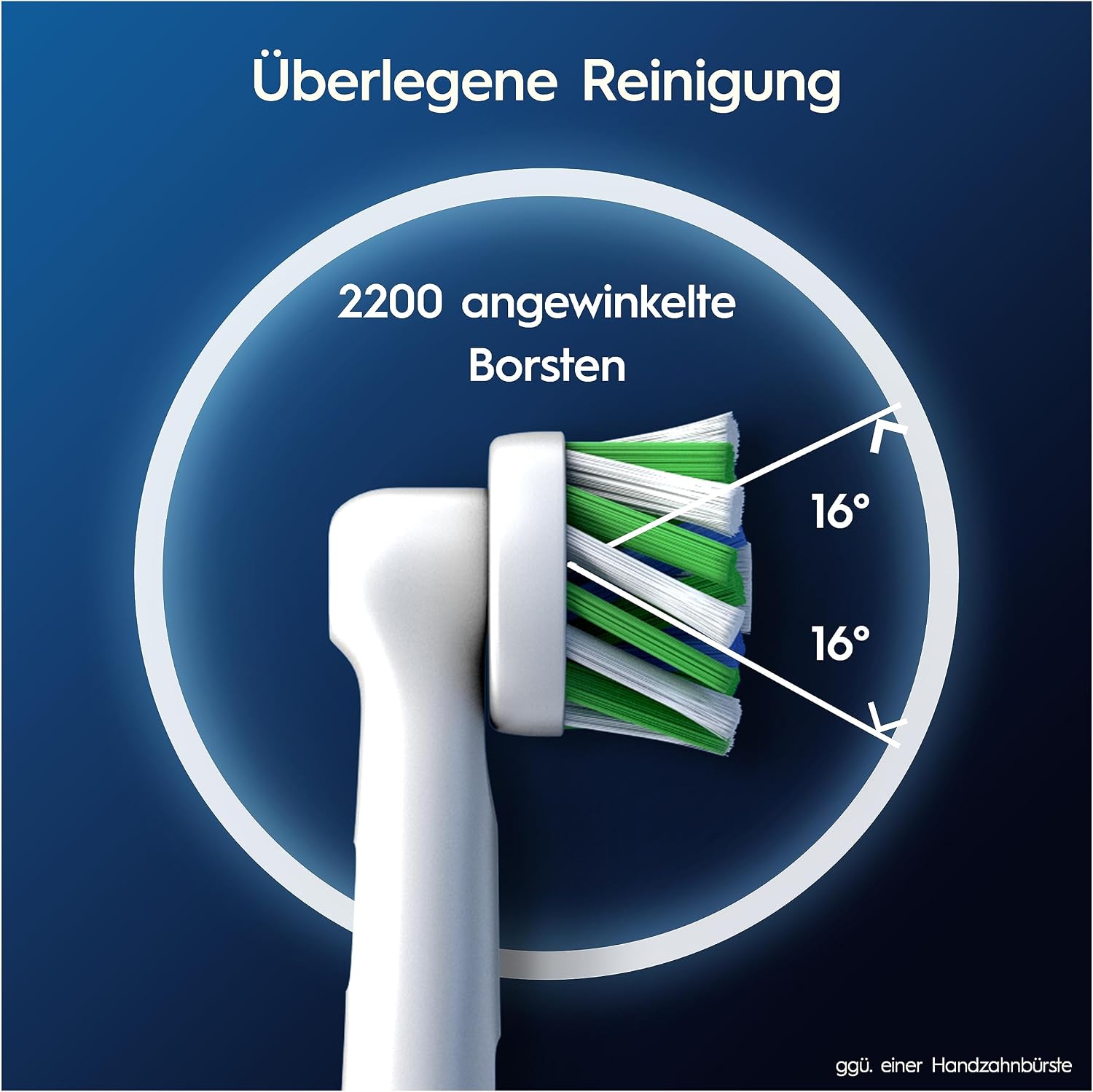 Capete de periuță de dinți de schimb Oral-B Pro CrossAction pentru periuța de dinți electrică, curățarea dinților, peri X, accesoriu original pentru periuța de dinți Oral-B, ambalaj tip cutie poștală, pachet de 12, fabricat în Germania - Image 6