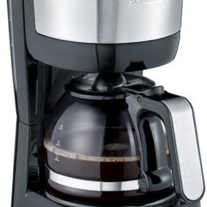 SEVERIN KA 4808 Espressor compact, Cafea aromatică cu aparat de cafea pentru până la 4 cești, Espressor cu filtru și filtru rotativ permanent, Oțel inoxidabil/Negru,